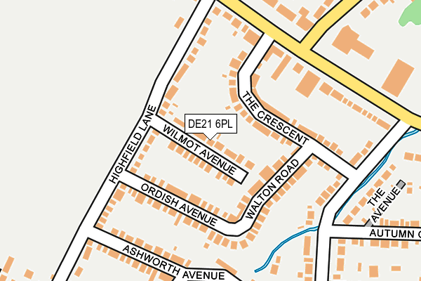 DE21 6PL map - OS OpenMap – Local (Ordnance Survey)