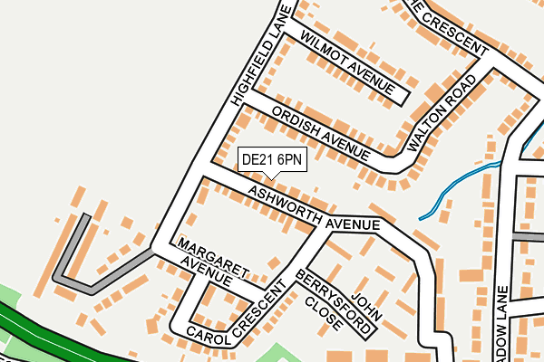 DE21 6PN map - OS OpenMap – Local (Ordnance Survey)