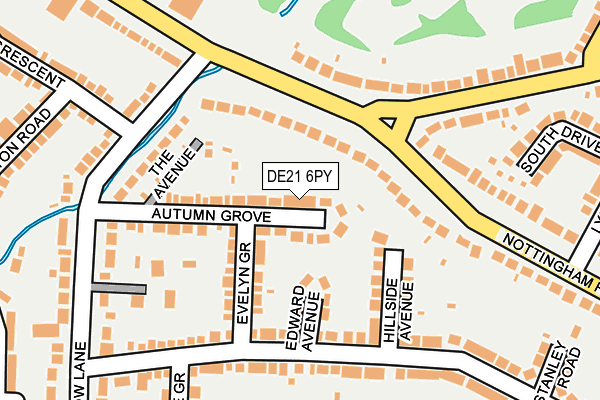 DE21 6PY map - OS OpenMap – Local (Ordnance Survey)