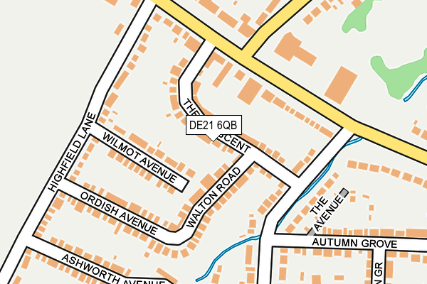 DE21 6QB map - OS OpenMap – Local (Ordnance Survey)
