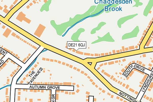 DE21 6QJ map - OS OpenMap – Local (Ordnance Survey)