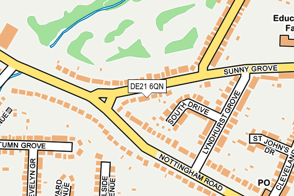 DE21 6QN map - OS OpenMap – Local (Ordnance Survey)