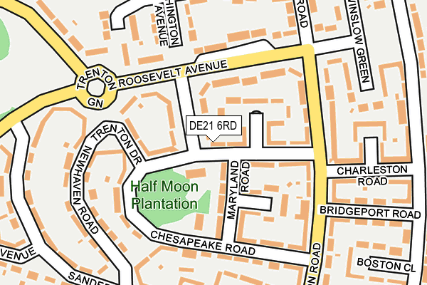 DE21 6RD map - OS OpenMap – Local (Ordnance Survey)