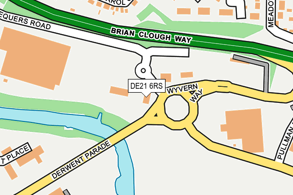 DE21 6RS map - OS OpenMap – Local (Ordnance Survey)