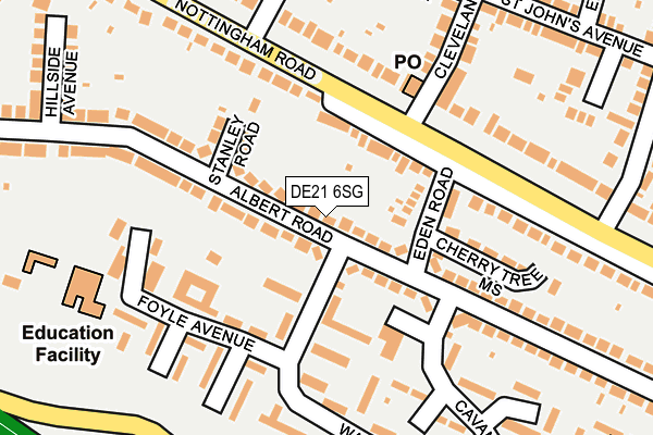 DE21 6SG map - OS OpenMap – Local (Ordnance Survey)
