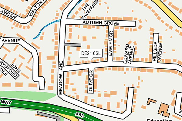 DE21 6SL map - OS OpenMap – Local (Ordnance Survey)