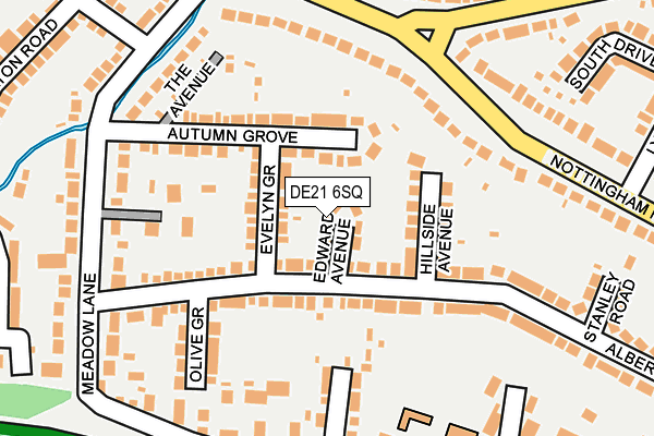 DE21 6SQ map - OS OpenMap – Local (Ordnance Survey)