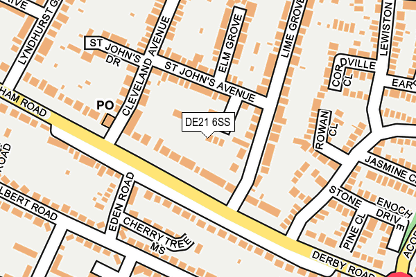 DE21 6SS map - OS OpenMap – Local (Ordnance Survey)