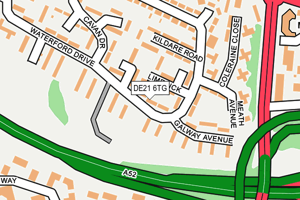 DE21 6TG map - OS OpenMap – Local (Ordnance Survey)