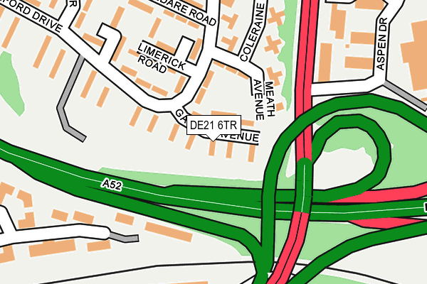DE21 6TR map - OS OpenMap – Local (Ordnance Survey)