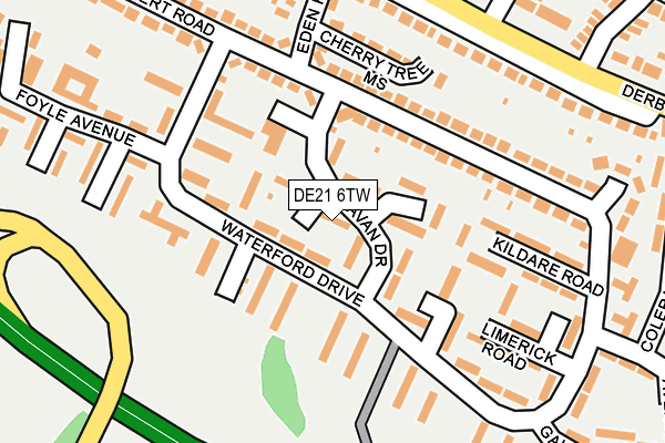 DE21 6TW map - OS OpenMap – Local (Ordnance Survey)