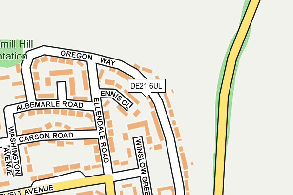 DE21 6UL map - OS OpenMap – Local (Ordnance Survey)