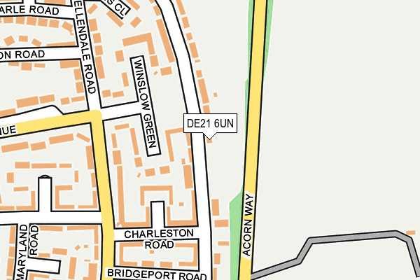 DE21 6UN map - OS OpenMap – Local (Ordnance Survey)