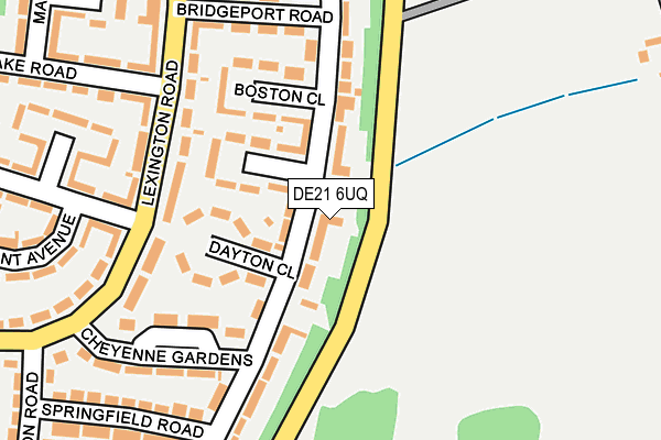 DE21 6UQ map - OS OpenMap – Local (Ordnance Survey)