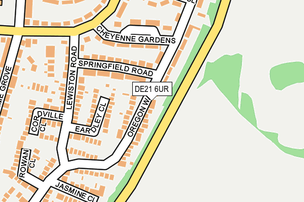 DE21 6UR map - OS OpenMap – Local (Ordnance Survey)