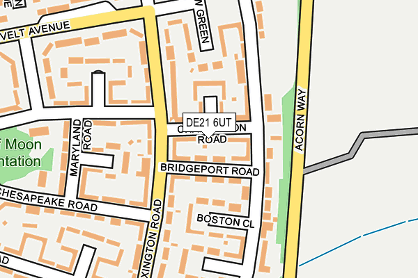DE21 6UT map - OS OpenMap – Local (Ordnance Survey)