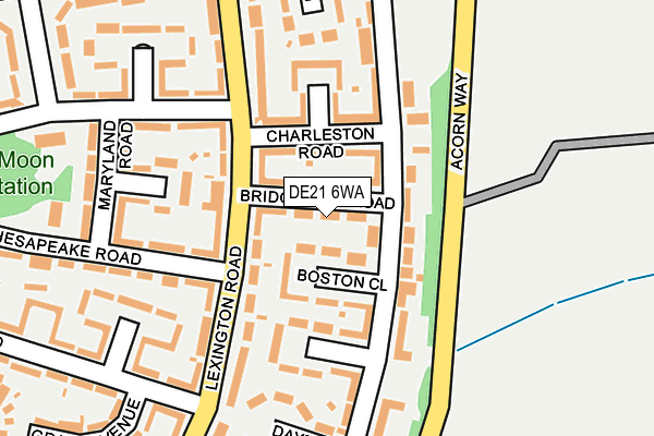 DE21 6WA map - OS OpenMap – Local (Ordnance Survey)
