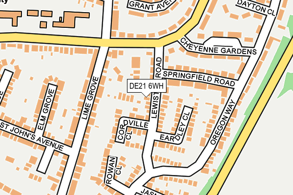 DE21 6WH map - OS OpenMap – Local (Ordnance Survey)