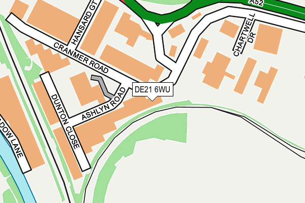 DE21 6WU map - OS OpenMap – Local (Ordnance Survey)