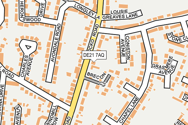 DE21 7AQ map - OS OpenMap – Local (Ordnance Survey)