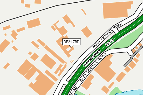 DE21 7BD map - OS OpenMap – Local (Ordnance Survey)