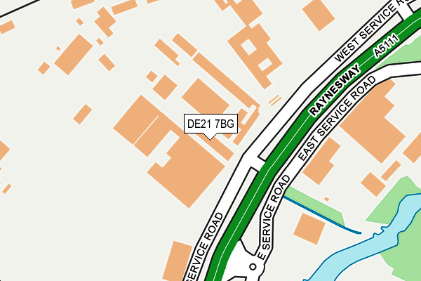 DE21 7BG map - OS OpenMap – Local (Ordnance Survey)