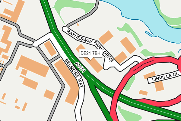 DE21 7BH map - OS OpenMap – Local (Ordnance Survey)
