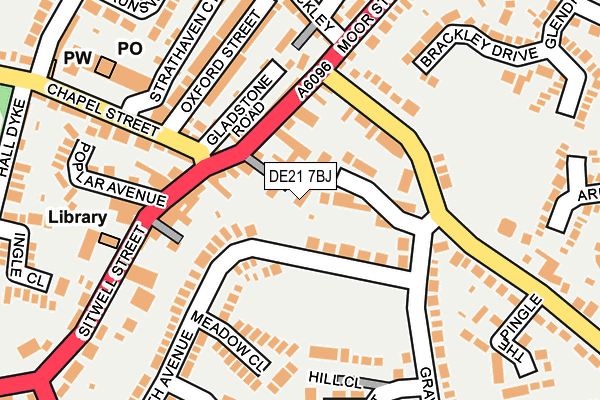 DE21 7BJ map - OS OpenMap – Local (Ordnance Survey)