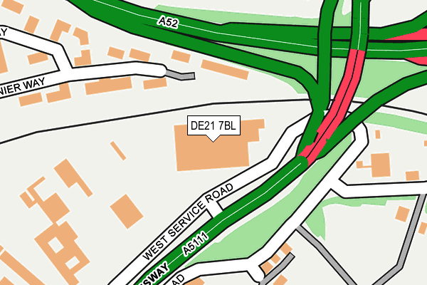 DE21 7BL map - OS OpenMap – Local (Ordnance Survey)