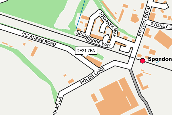 DE21 7BN map - OS OpenMap – Local (Ordnance Survey)