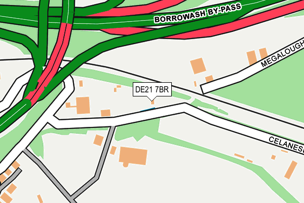 DE21 7BR map - OS OpenMap – Local (Ordnance Survey)