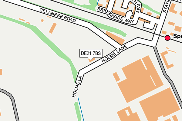 DE21 7BS map - OS OpenMap – Local (Ordnance Survey)