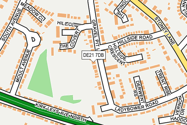 DE21 7DB map - OS OpenMap – Local (Ordnance Survey)