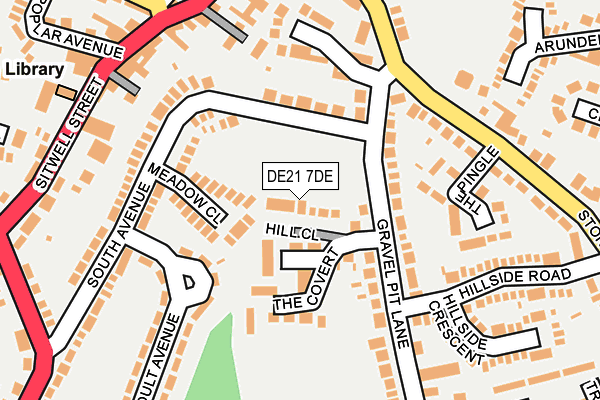 DE21 7DE map - OS OpenMap – Local (Ordnance Survey)