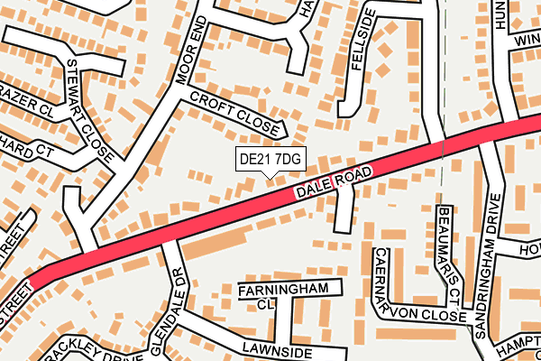 DE21 7DG map - OS OpenMap – Local (Ordnance Survey)