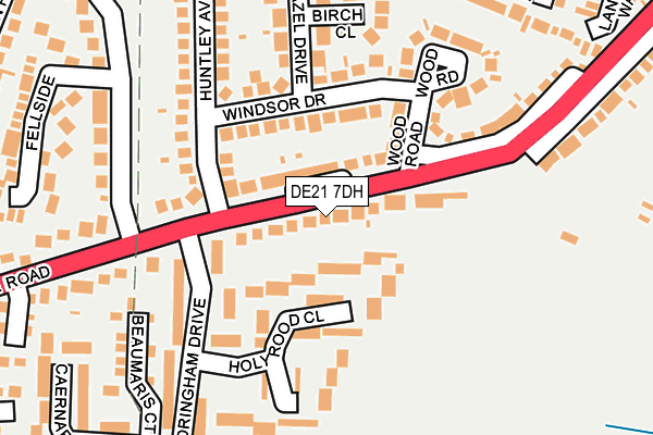 DE21 7DH map - OS OpenMap – Local (Ordnance Survey)