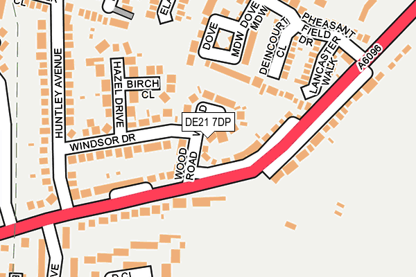 DE21 7DP map - OS OpenMap – Local (Ordnance Survey)