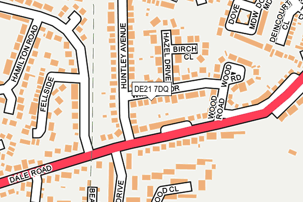 DE21 7DQ map - OS OpenMap – Local (Ordnance Survey)