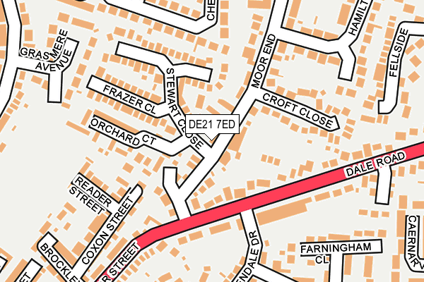 DE21 7ED map - OS OpenMap – Local (Ordnance Survey)