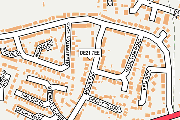 DE21 7EE map - OS OpenMap – Local (Ordnance Survey)