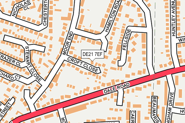 DE21 7EF map - OS OpenMap – Local (Ordnance Survey)