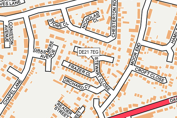 DE21 7EG map - OS OpenMap – Local (Ordnance Survey)