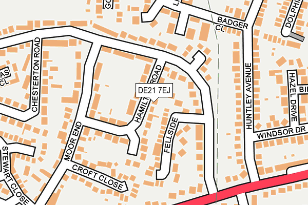 DE21 7EJ map - OS OpenMap – Local (Ordnance Survey)
