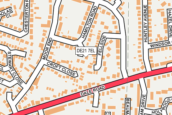 DE21 7EL map - OS OpenMap – Local (Ordnance Survey)