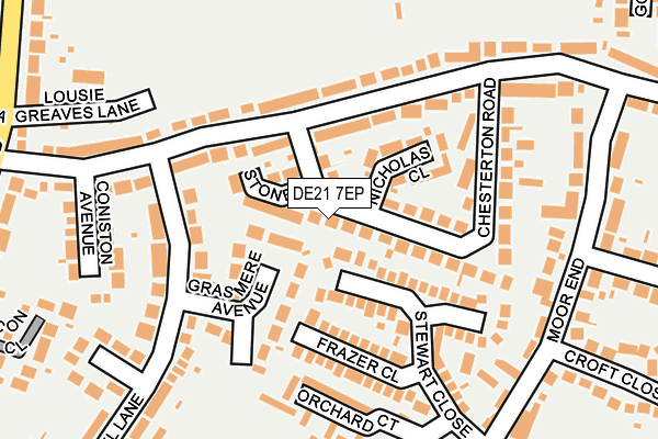 DE21 7EP map - OS OpenMap – Local (Ordnance Survey)