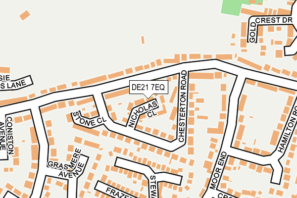 DE21 7EQ map - OS OpenMap – Local (Ordnance Survey)