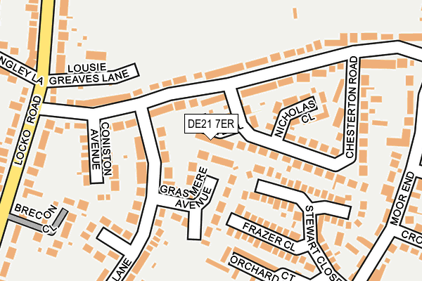 DE21 7ER map - OS OpenMap – Local (Ordnance Survey)