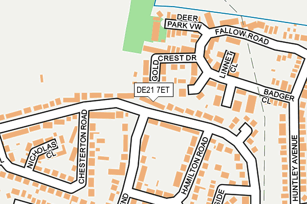 DE21 7ET map - OS OpenMap – Local (Ordnance Survey)