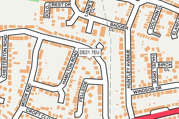 DE21 7EU map - OS OpenMap – Local (Ordnance Survey)