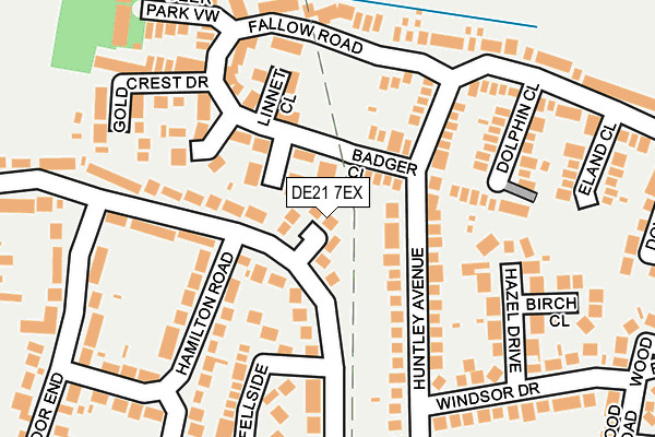 DE21 7EX map - OS OpenMap – Local (Ordnance Survey)